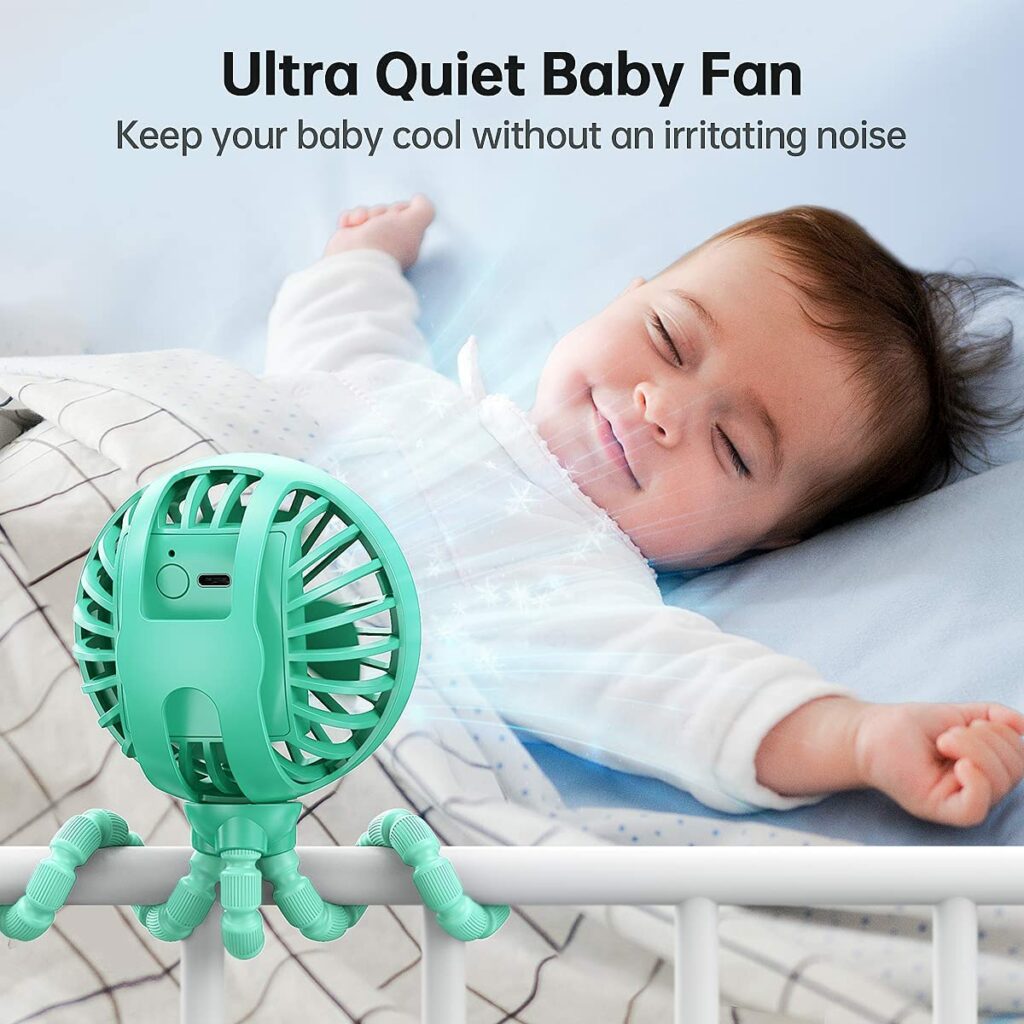 Mini-Portable-Fan-2021-GUSGU-Stroller-Fan-with-Flexible-Tripod-baby