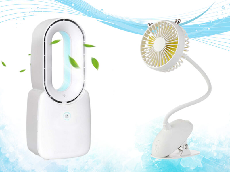 Portable fans - desk, neck, air purifiers, hanging, clip, tripod -